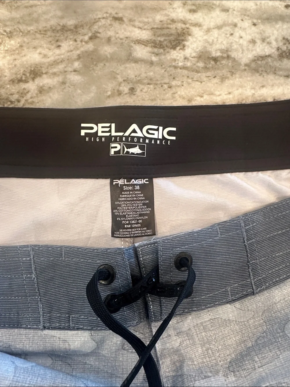 Pelagic Men’s Gray Camo Swim Board Shorts